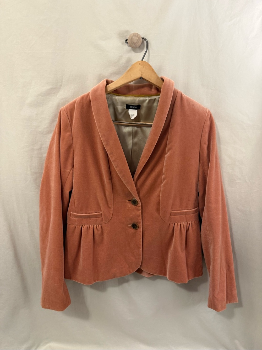 J. Crew Women's Velvet Blazer Jacket. Orange color. Beautiful